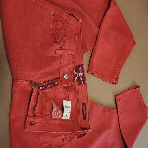 Lucky Brand Sofia Skinny Red Denim Jeans Women’s Size 10/30 Ankle Very Nice! - Picture 4 of 14